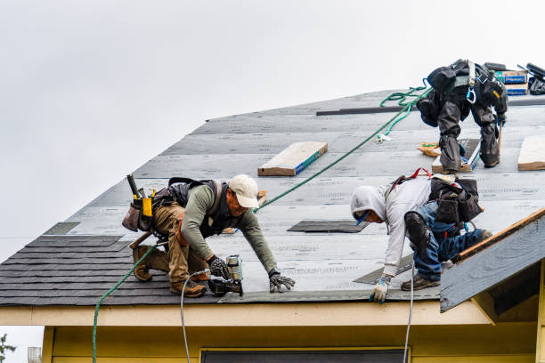 Professional Gutter Installation technician working in Warm Springs, CA